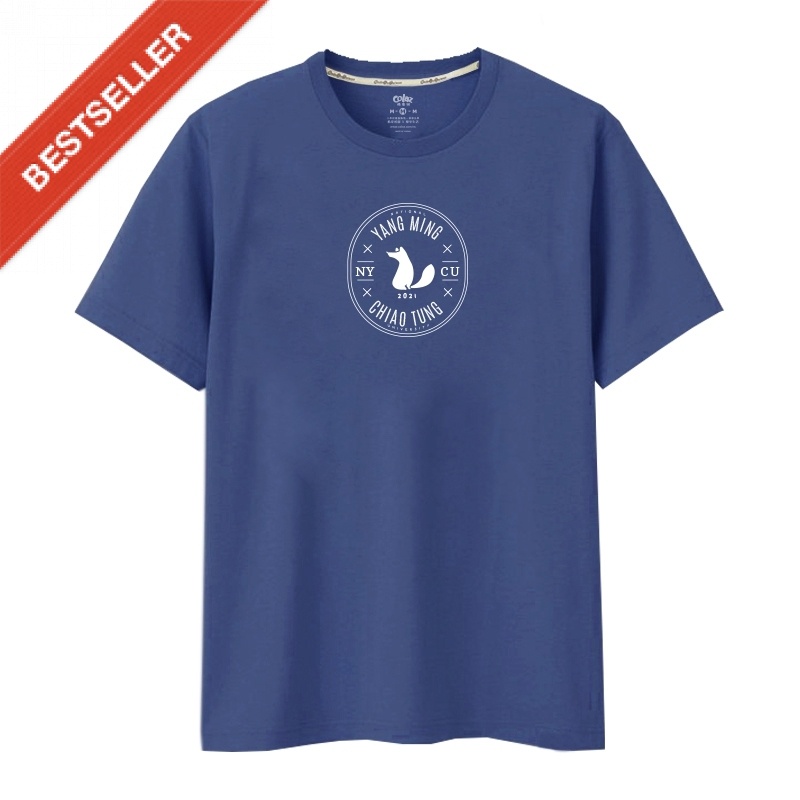 【Colaz酷樂網】NYCU莫蘭迪純棉短T_霧霾藍／Graphic T-Shirt _Blue