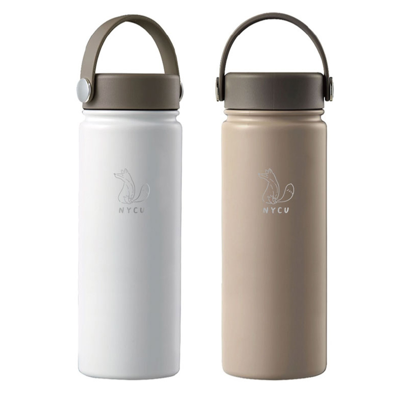 【Colaz酷樂網】NYCU狐狸淘喜大地色系手提陶瓷保溫杯550ml_奶油白／Thermos bottle 550ml_White