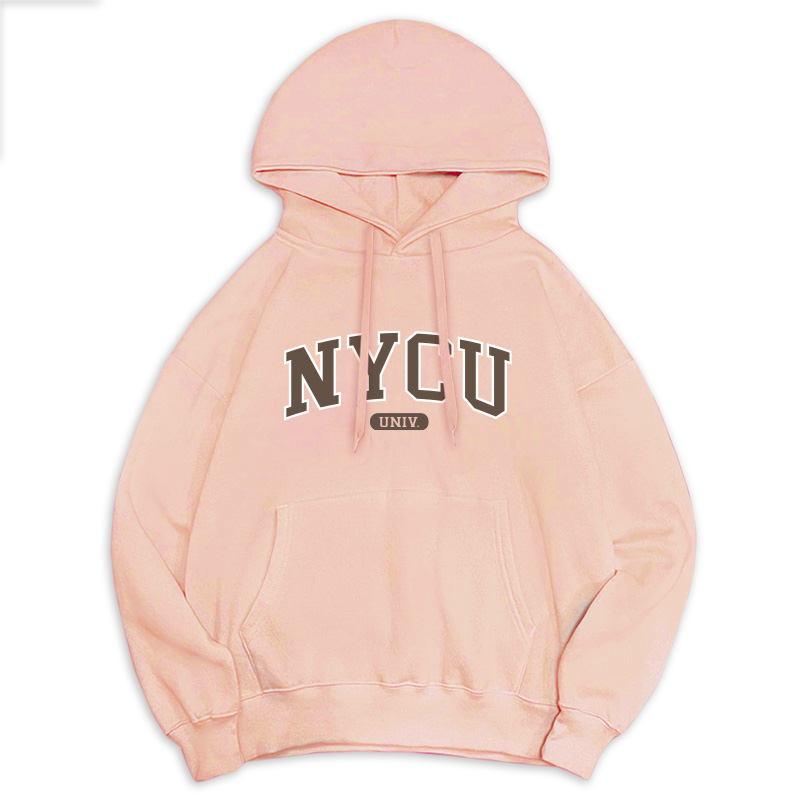 【Colaz酷樂網】NYCU冬日輕甜系落肩帽T_經典款_微糖粉／Oversized Embroidered Hoodie (Pink)