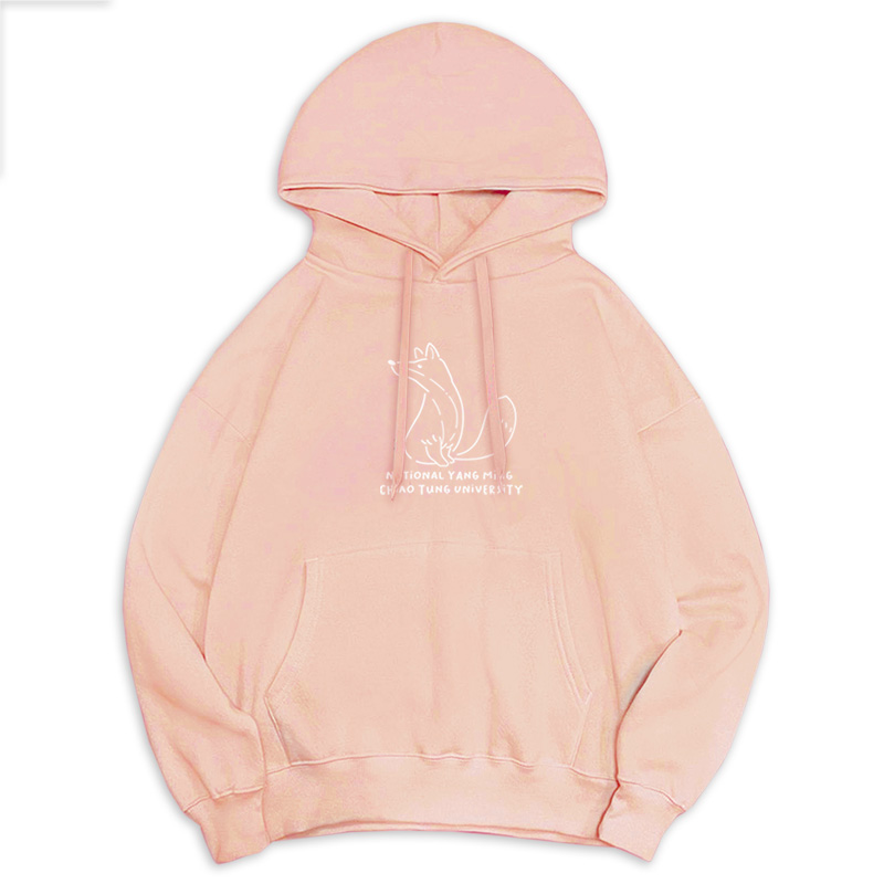 【Colaz酷樂網】NYCU冬日輕甜系落肩帽T_狐狸款_微糖粉／Oversized Embroidered Hoodie (Pink)