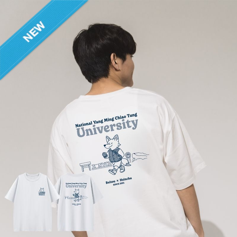 【Colaz酷樂網】NYCU校園日常圖鑑寬版短T_經典白／Campus Graphic T-Shirt (Whute)