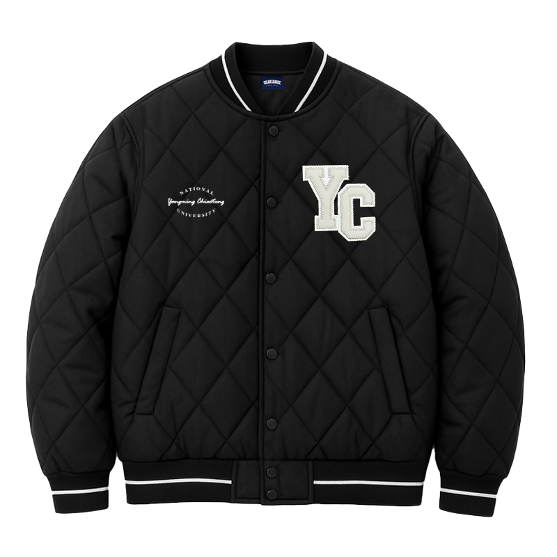 【Colaz酷樂網】NYCU菱格衍縫鋪棉外套_經典黑／Quilted Jacket (Black)