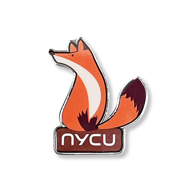 【Colaz酷樂網】NYCU狐狸全彩金屬徽章／Fox Pin