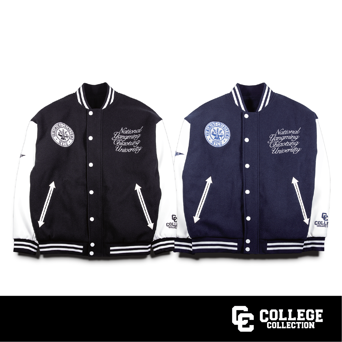 ▌College Collection ▌ 陽明交通大學 NYCU 美式校園棒球夾克 ·  2024 全新設計款 / NYCU Varsity Jacket