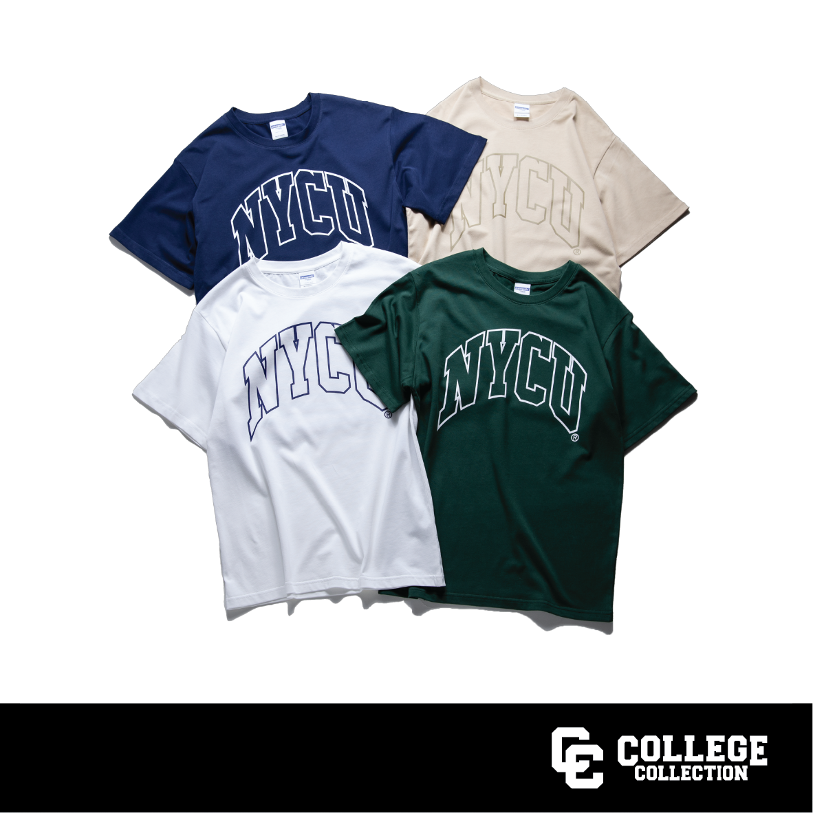 ▌College Collection ▌陽明交通大學 NYCU 拱形鏤空校名 T-Shirt NYCU Open Arch T-Shirt