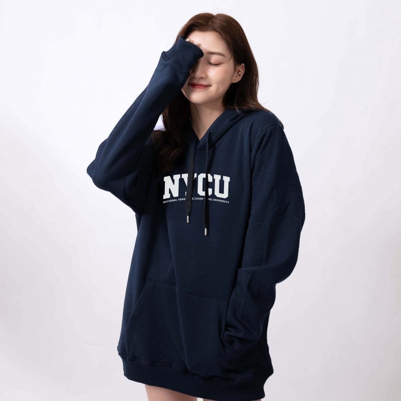 【Colaz酷樂網】NYCU經典款刷毛帽T_深藍／Established Design Hoodie