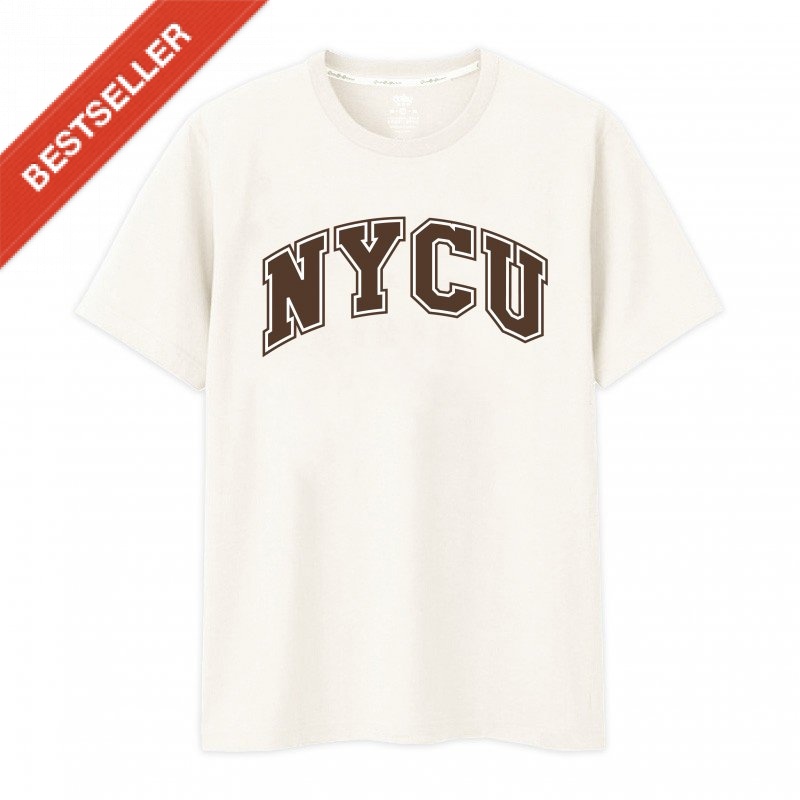 【Colaz酷樂網】NYCU索羅亞經典字框純棉短T_杏樹白／Logo T-Shirt _Beige