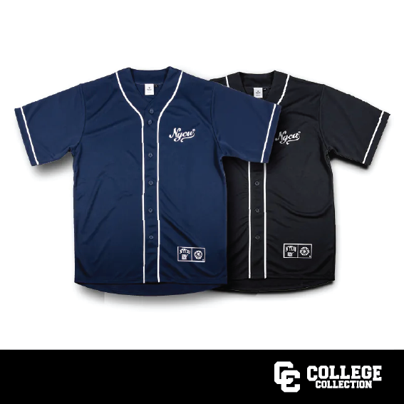▌College Collection ▌NYCU陽明交通大學 美式校園棒球衫 (深藍/黑色) NYCU Baseball Jersey（Navy/Black)