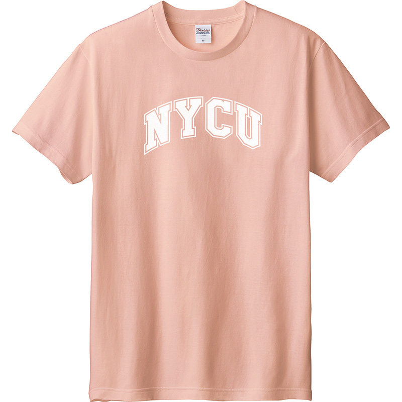 【Colaz酷樂網】NYCU經典字框純棉短T_霧灰粉／Logo T-Shirt (Pink)