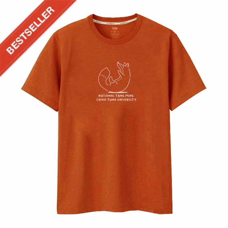 【Colaz酷樂網】NYCU捲捲狐狸純棉短T_赤狐橘／Graphic T-Shirt _Brick Orange